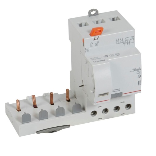 Bloco dif. adaptável DX3 p disj. 1Mpólo 4P - 400 V - 63A - 30mA - tipo A