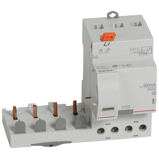 Bloco dif. adaptável DX3 p disj. 1Mpólo 4P 400 V 63A 300mA seletivo - tipo A