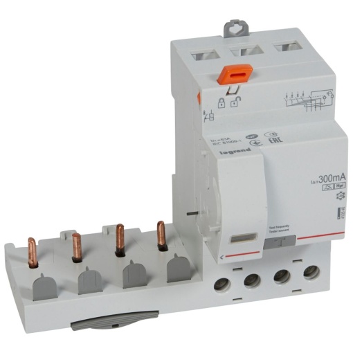 Bloco dif. adaptável DX3 p disj. 1Mpólo 4P - 400 V - 63A - 300mA - tipo F