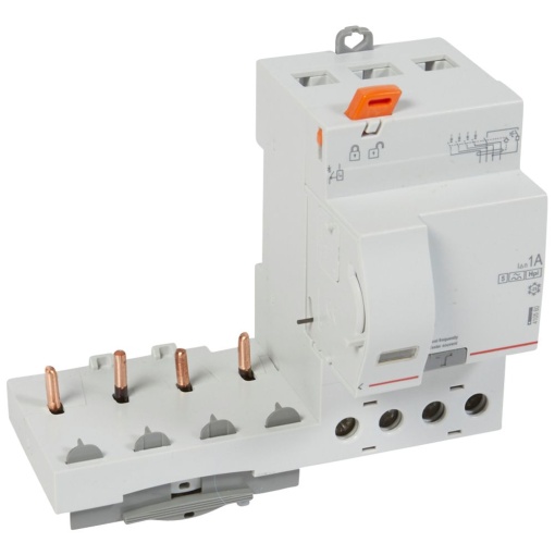 Bloco dif. adaptável DX3 p disj. 1Mpólo 4P 400 V 63A 1000mA seletivo - tipo F