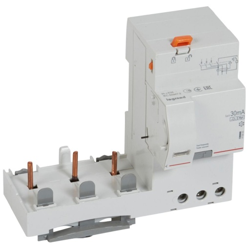 Bloco diferencial adaptável DX3 3P - 400 V 63 A - 30mA - tipo F