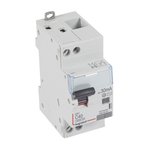Disjuntor diferencial DX3 1PN C40 6000A10kA 30 mA - 2 módulos - tipo AC