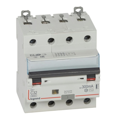 Disjuntor diferencial DX3 4P C32 6000A10kA 300 mA - 4 módulos - 400V- tipo AC