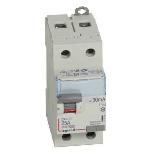 DX³-ID - Interruptor diferencial - 2P - 230 V - 25A - 30MA - Tipo AC