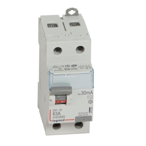 DX³-ID - Interruptor diferencial - 2P - 230 V - 63 A - 30 mA - Tipo AC