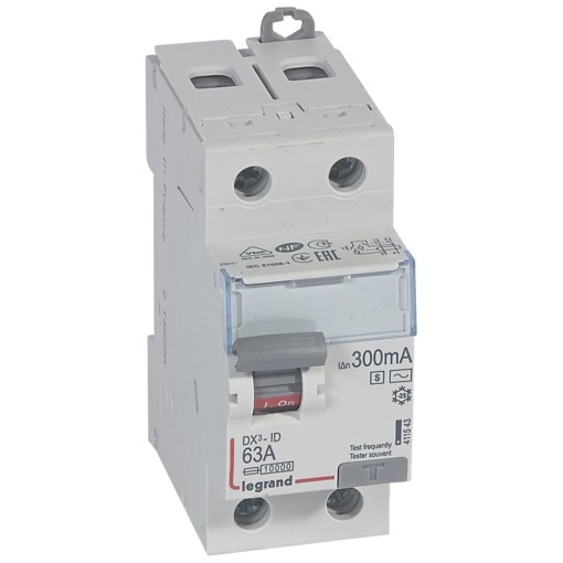 DX³-ID - Interruptor diferencial - 2P- 230 V- 63 A - 300 mA seletivo - Tipo AC