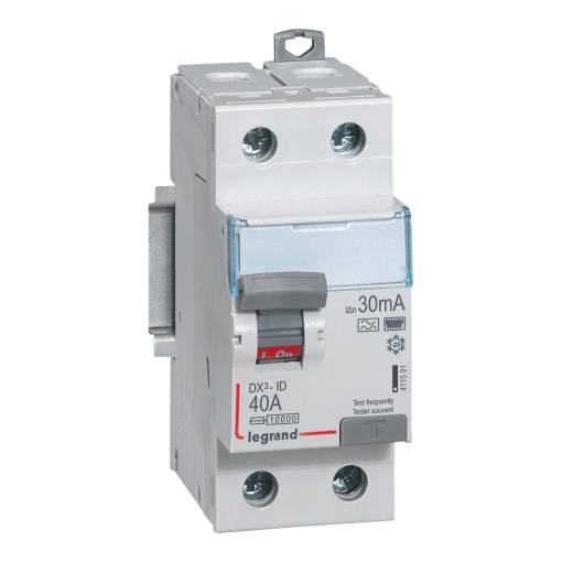 DX³-ID - Interruptor diferencial - 2P - 230 V - 40 A - 30 mA - Tipo Hpi