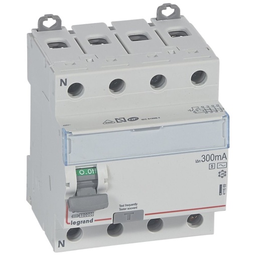 DX³-ID - Interruptor diferencial - 4P - 400 V- 63A 300mA Tipo AC-Seletivo