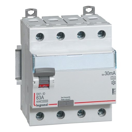 DX³-ID - Interruptor diferencial - 4P - 400 V- 63A 30mA - Tipo A