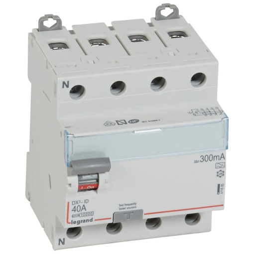 DX³-ID - Interruptor diferencial - 4P - 400 V- 40A 300mA - Tipo A