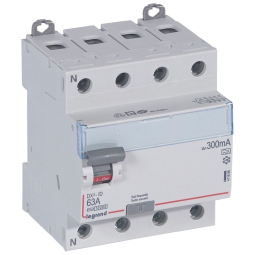 DX³-ID - Interruptor diferencial - 4P - 400 V- 63A 300mA - Tipo A