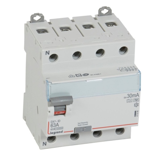 DX³-ID - Interruptor diferencial - 4P - 400 V- 63A 30mA - Tipo F A-Hpi