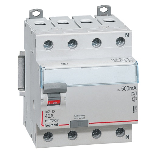 DX³-ID - Interruptor diferencial - 4P -80 A - 500 mA - Tipo A - Neutro à direita