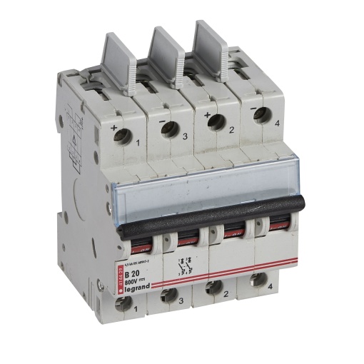 Disjuntor corrente contínua DX3 2P C20 800 V