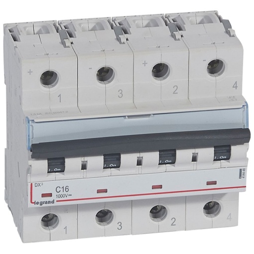 Disjuntor corrente contínua DX3 2P C16 1000 V