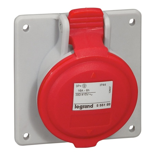 Tomadas de encastrar P17- 16 A - 380415 V - 3PT - IP44