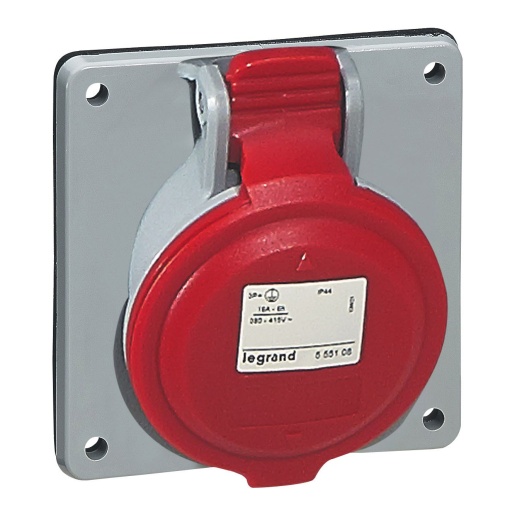 Tomadas de encastrar p quadros-entre-eixos unificados-32 A- 380415V-3PT-IP44