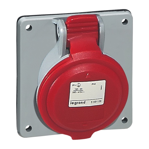Tomadas encastrar p quadros-entre-eixos unificados-32 A- 380415V-3PNT-IP44