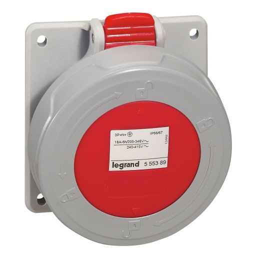 Tomadas de encastrar P17 - 32 A - 380415 V - 3PNT- IP6667