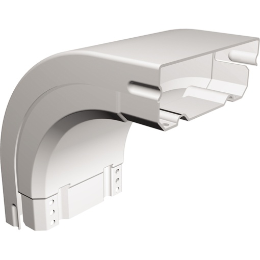 Caminho de cabos PVC - Ângulo de descida a 90o com tampa - 100 x 75 mm