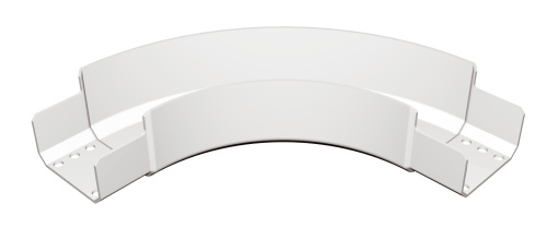 Caminho de cabos PVC - Curva a 90o com tampa - 500 x 100 mm