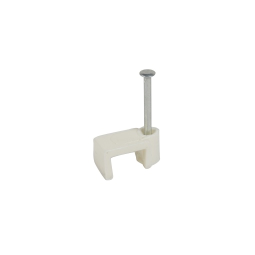 Braçadeira "FixFor" Para cabos planos - 2 x 2,5 mm2 - Branco