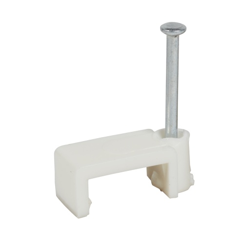 Braçadeira "FixFor" Para cabos planos - 3 x 2,5 mm2 - Branco