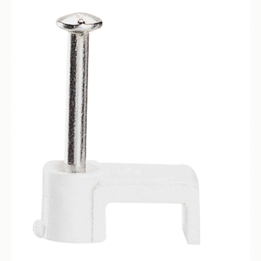 Braçadeira "FixFor" Para cabos planos - 2 x 1 mm2 - Branco
