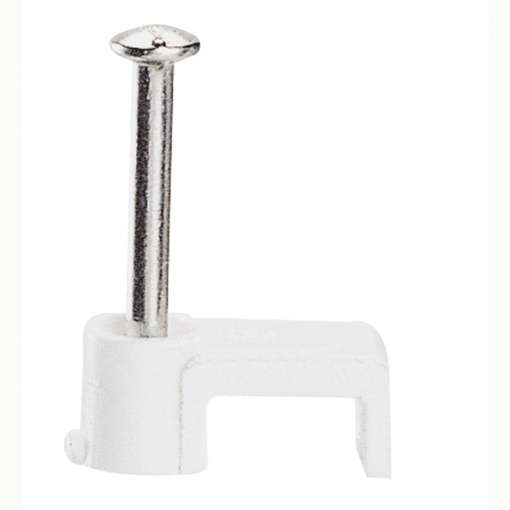 Braçadeira "FixFor" Para cabos planos - 2 x 0,75 mm2 - Branco