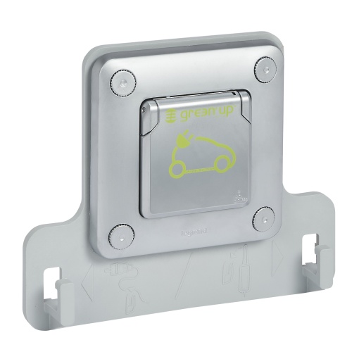 Green Up Access - Tomada mural de encastrar 3,7kW Modo 1 e 2. IP55-IK10