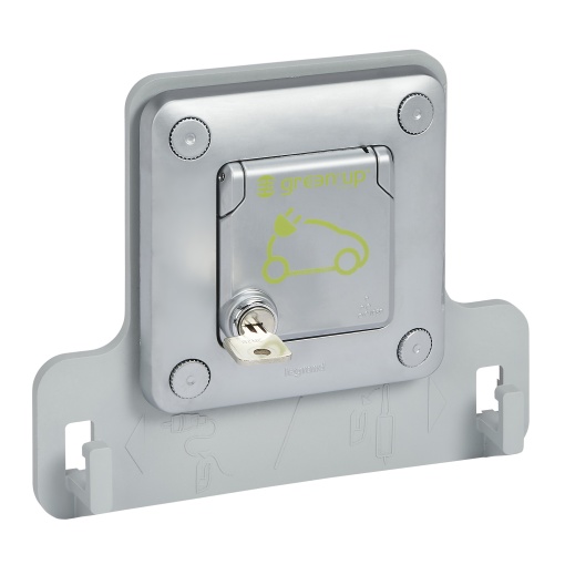 Green Up Access - Tomada de encastrar com chave 3,7kW Modo 1 e 2. IP55-IK10