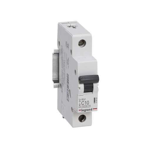RX3 Disjuntor unipolar 10A 230400V - Curva C -Poder de corte 4,5kA - 1 mód