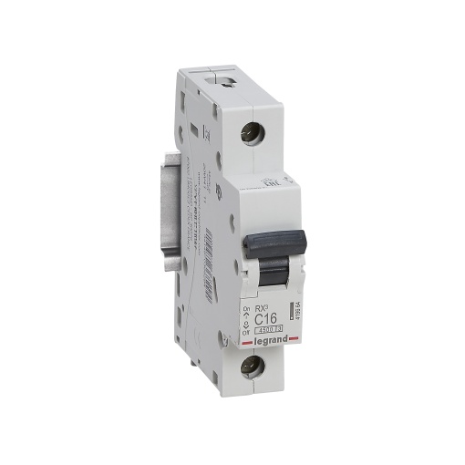 RX3 Disjuntor unipolar 16A 230400V - Curva C -Poder de corte 4,5kA - 1 mód