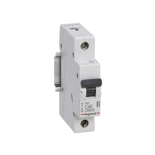 RX3 Disjuntor unipolar 40A 230400V - Curva C -Poder de corte 4,5kA - 1 mód