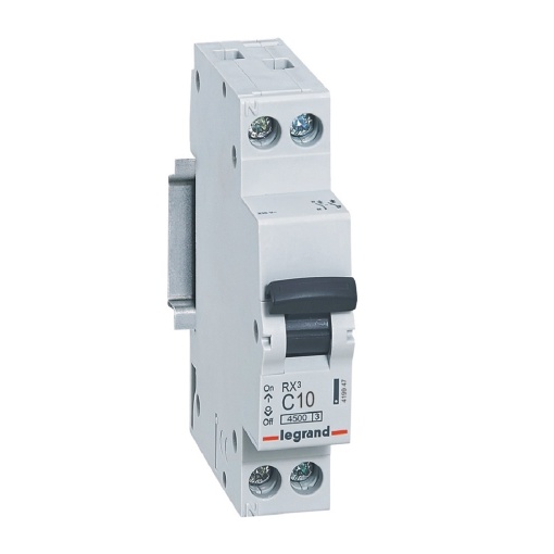 RX3 Disjuntor 1PN - 10A 230V - Curva C -Poder de corte 4,5kA - 1 mód