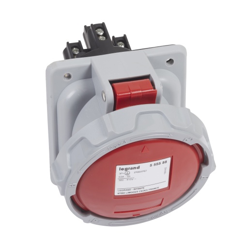 Tomadas de encastrar P17 - 63 A - 380415 V - 3PT - IP6667