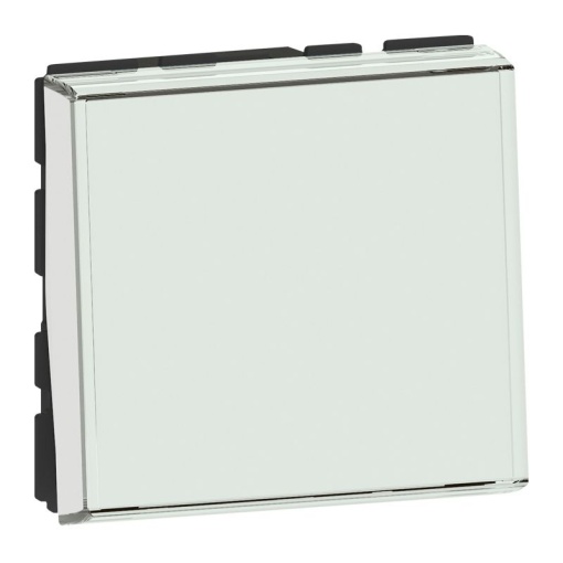 Mosaic - Botão Easy-Led cporta-etiqueta 6A-250V - 2 mód.- branco antimicrobial