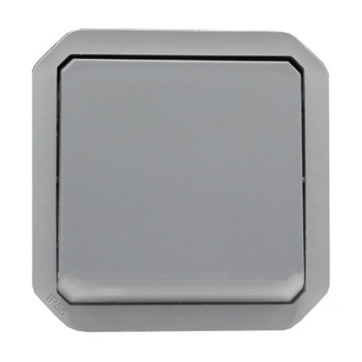 Plexo - Comutador de escada - IP55- IK08 - 10AX - 250V - Cinza