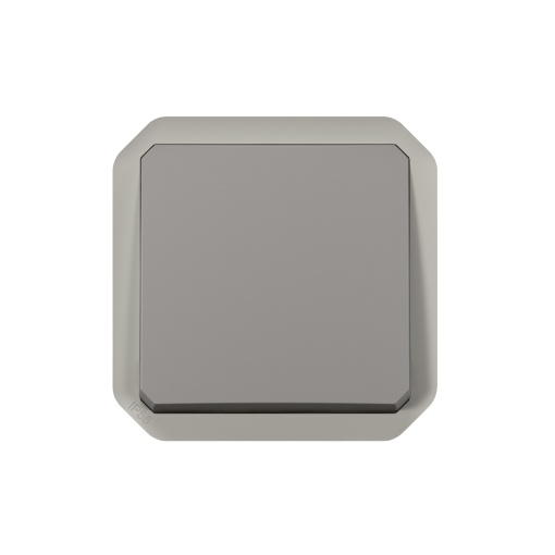 Plexo IP 55 componível - Botão simples NA, Cinzento