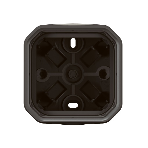 Plexo IP 55 componível - Caixa saliente simples com bucins planos, Antracite