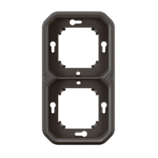 Plexo IP 55 componível - Quadro duplo para montagem de encastrar HV, Antracite