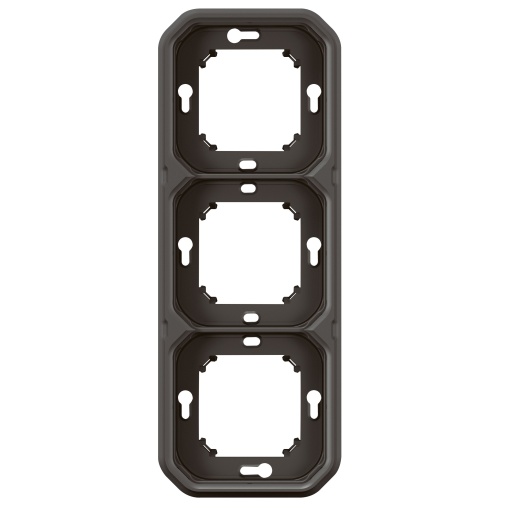 Plexo IP 55 componível - Quadro triplo para montagem de encastrar HV, Antracite