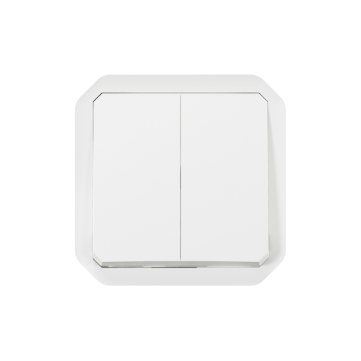 Plexo IP 55 componível - Comando multifunções duplas, Branco