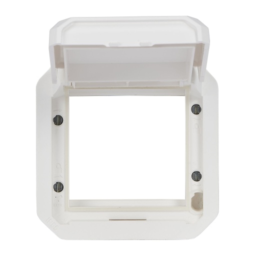 Plexo IP 55 componível - Adaptador Mosaic com tampa opaca, Branco