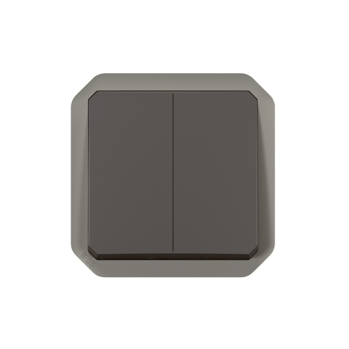 Plexo IP 55 componível - Comando multifunções duplas, Antracite