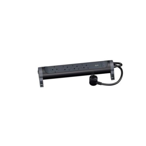 Bloco multitomadas 4 x 2PT c interruptor  DST - cabo 1,5m - PretoCinzento