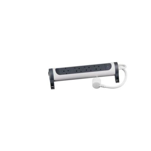 Bloco multitomadas 4 x 2PT c interruptor - cabo 1,5m - BrancoCinzento escuro