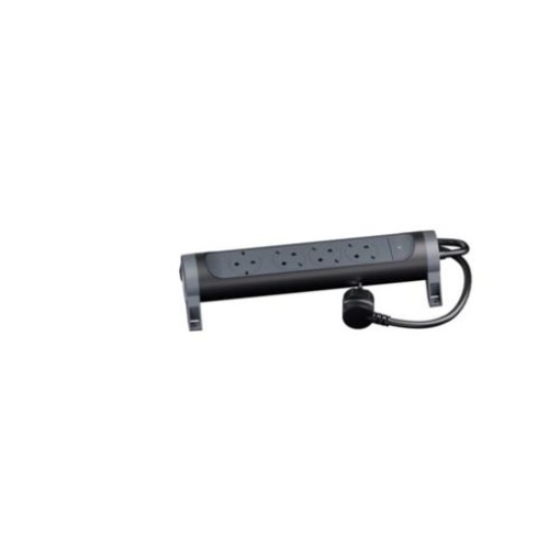 Bloco multitomadas 4 x 2PT c interruptor - cabo 1,5m - PretoCinzento escuro