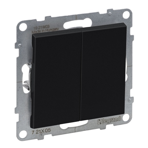 Suno - Comutador de lustre, 10 AX - 250 V, ligad. automáticos, Preto mate