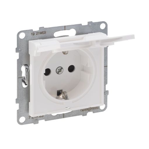 Suno - Tomada 2PT tipo "sch", ctampa, 16A-230V, ligadores automáticos, Branco